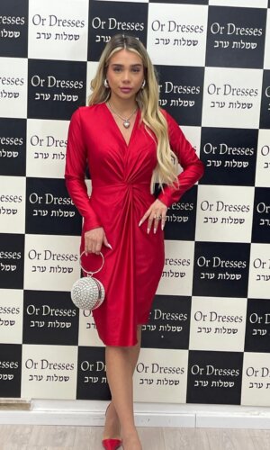 שמלה קשר - אדום